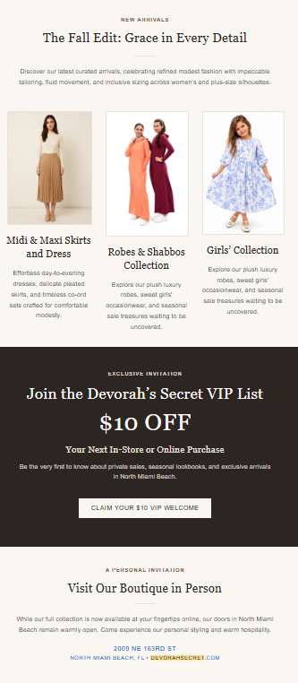 New boutique launch — The Fall Edit — new arrivals across three collections