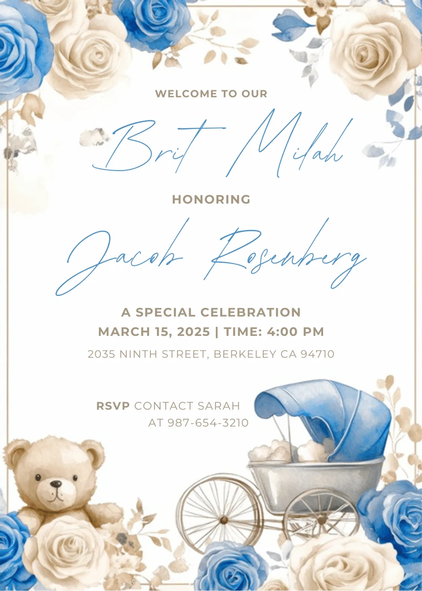 Copy of Brit Milah Invitation — Invitations